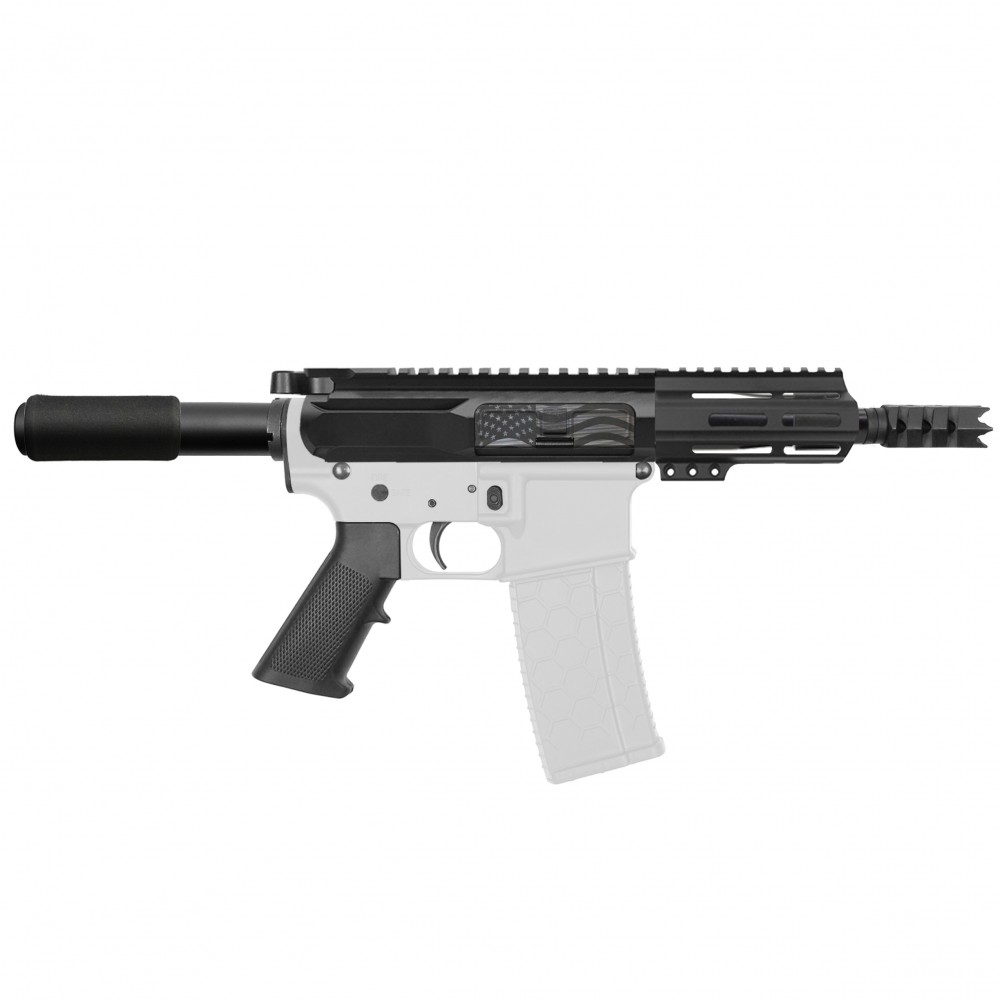 AR-15 5.56 NATO 5'' PISTOL KIT - SIDE CUT BILLET UPPER WITH 4'' HANDGUARD (OPTION AVAILABLE) AR-15 5.56 NATO 5'' PISTOL KIT - SIDE CUT BILLET UPPER WITH 4'' HANDGUARD (OPTION AVAILABLE)